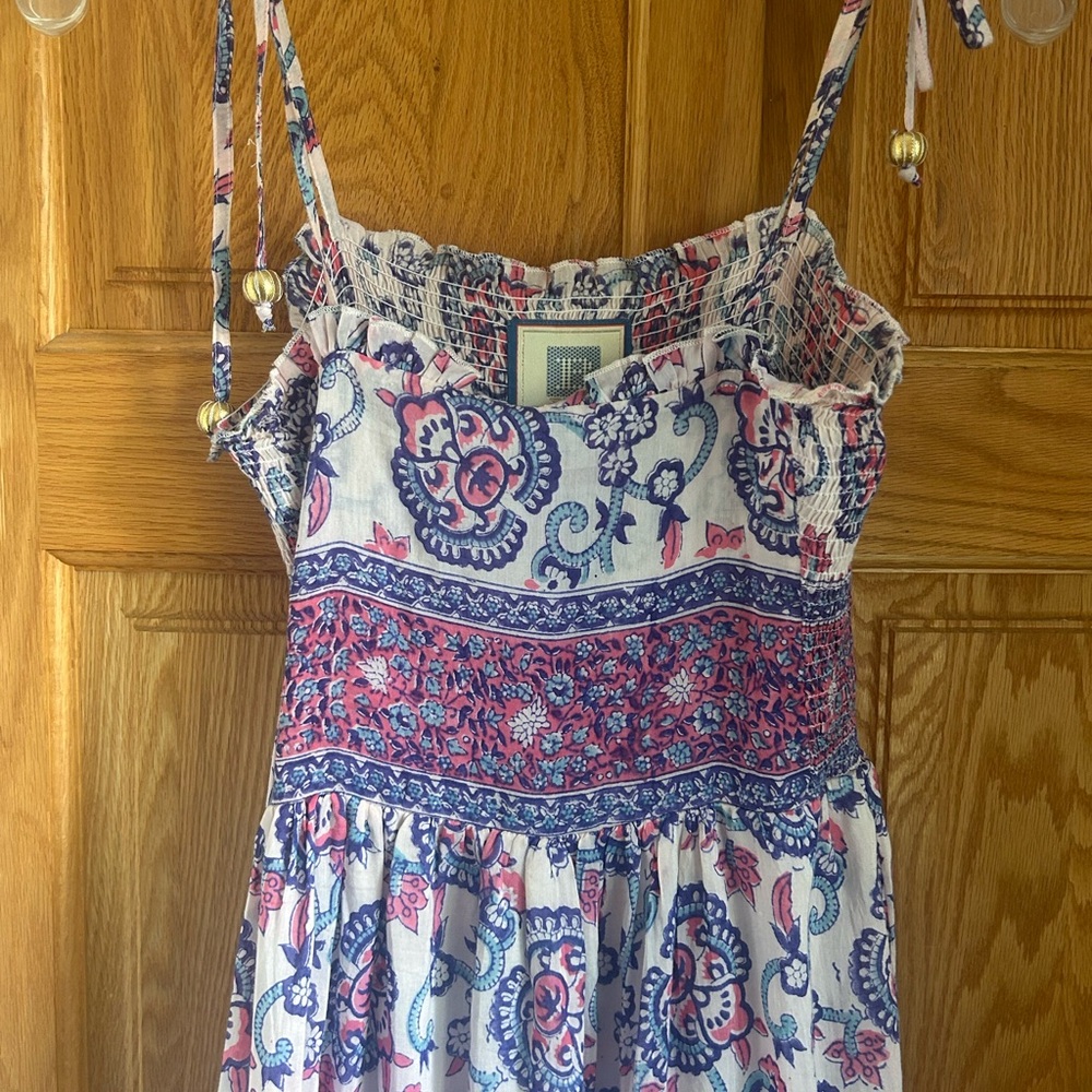Floral Maxi Dress in Blue and Pink
